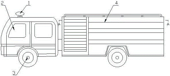 Water cooling fire fighting truck