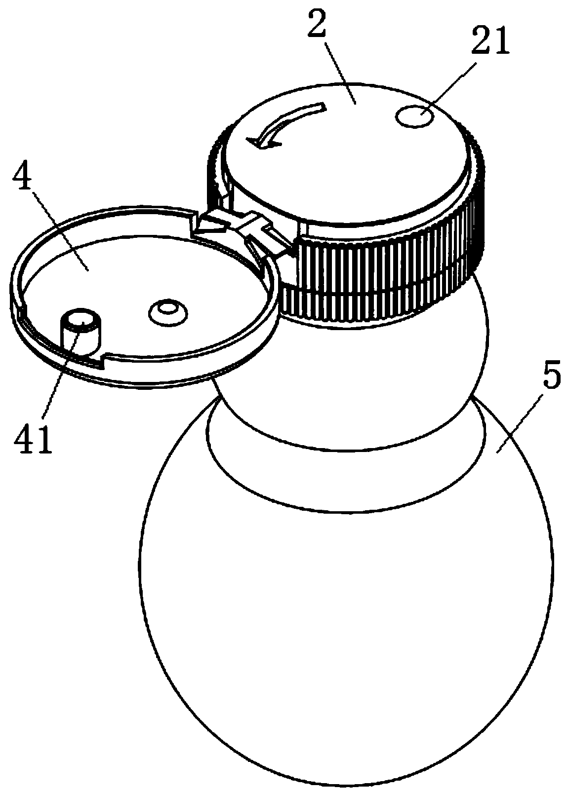 Bottle cap and medicine bottle with bottle cap