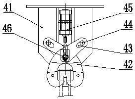 Automatic capturing and moving device for cover mould of concrete pipe pile