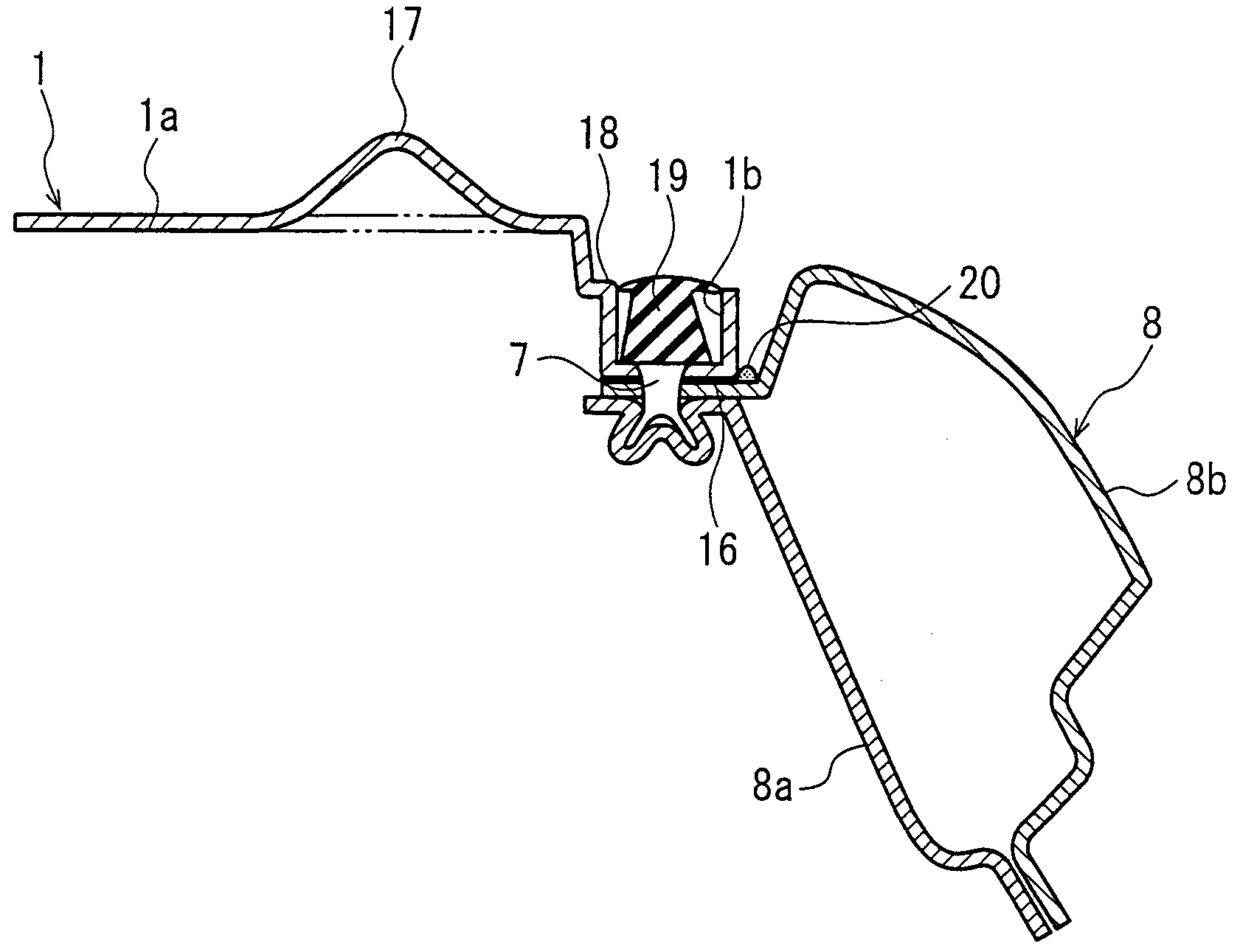 Joint structure for vehicle body members