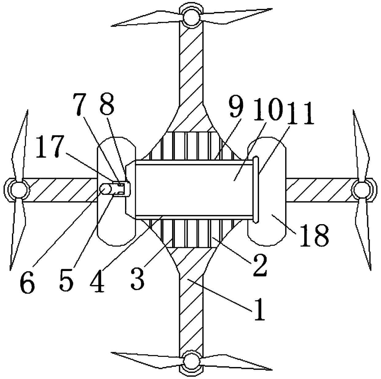 Unmanned aerial vehicle with conveniently replaced battery