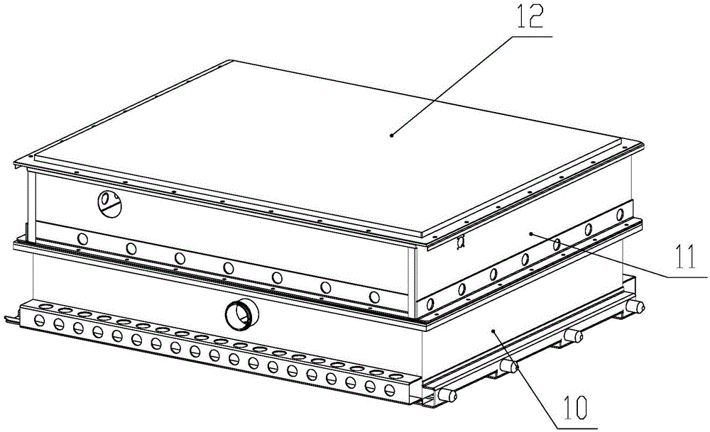 Stacked power battery pack box body