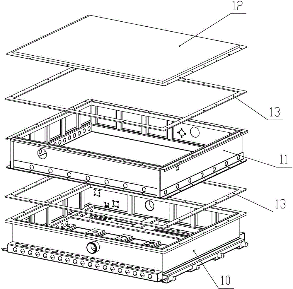 Stacked power battery pack box body