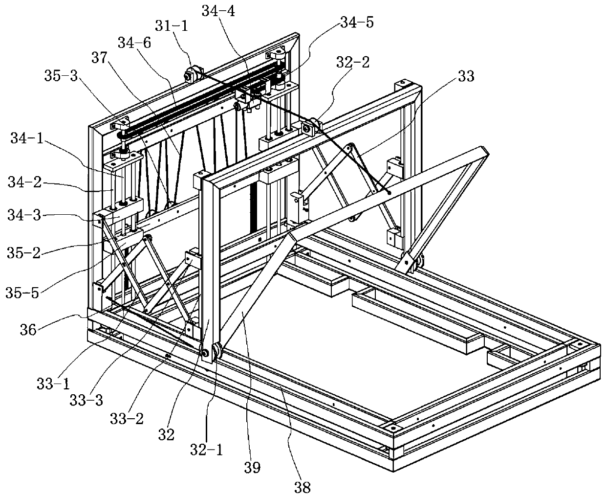 One-sided opening-closing type mechanical parking shed device and control method thereof