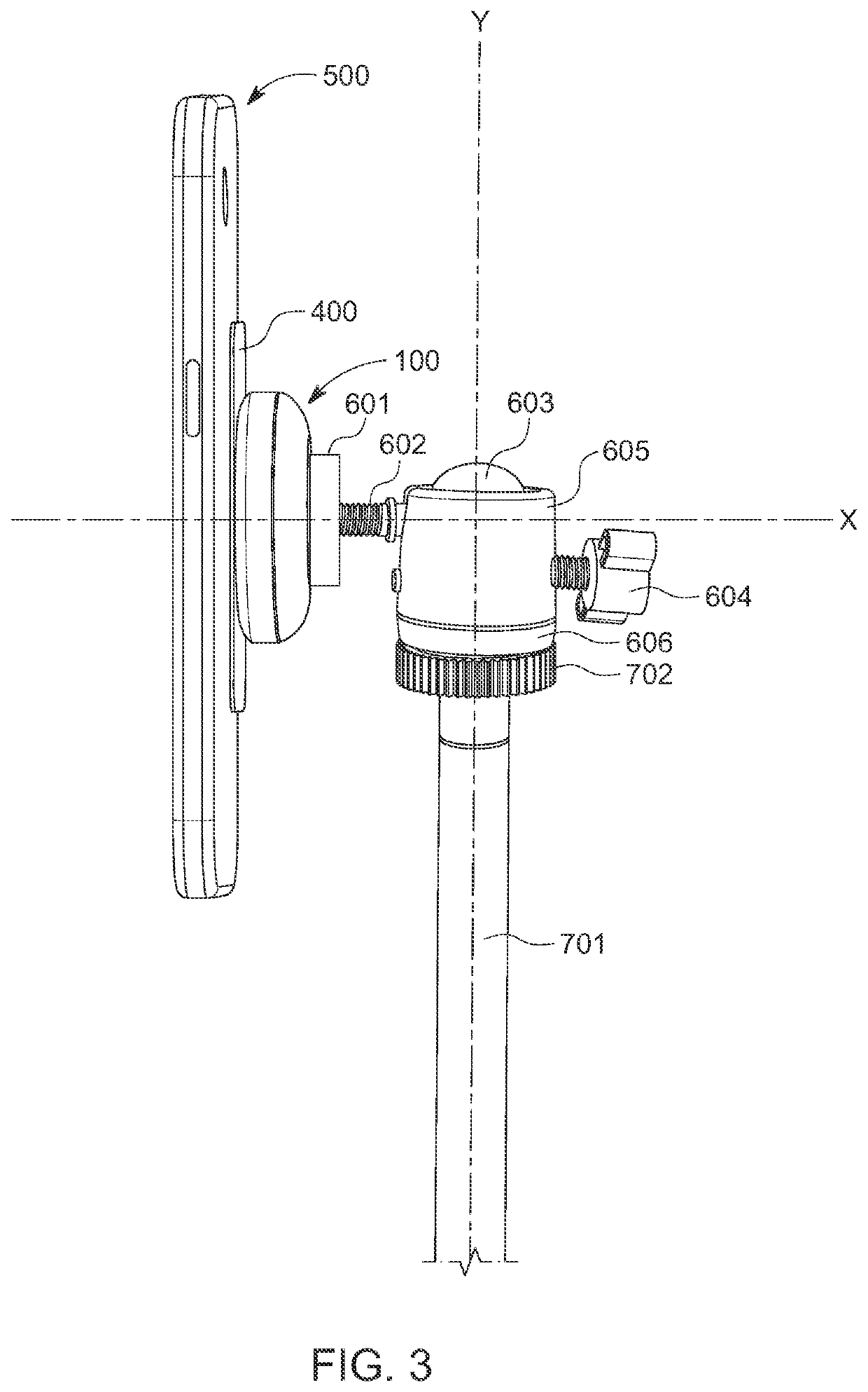 Magnetic monopod apparatus for supporting an electronic device