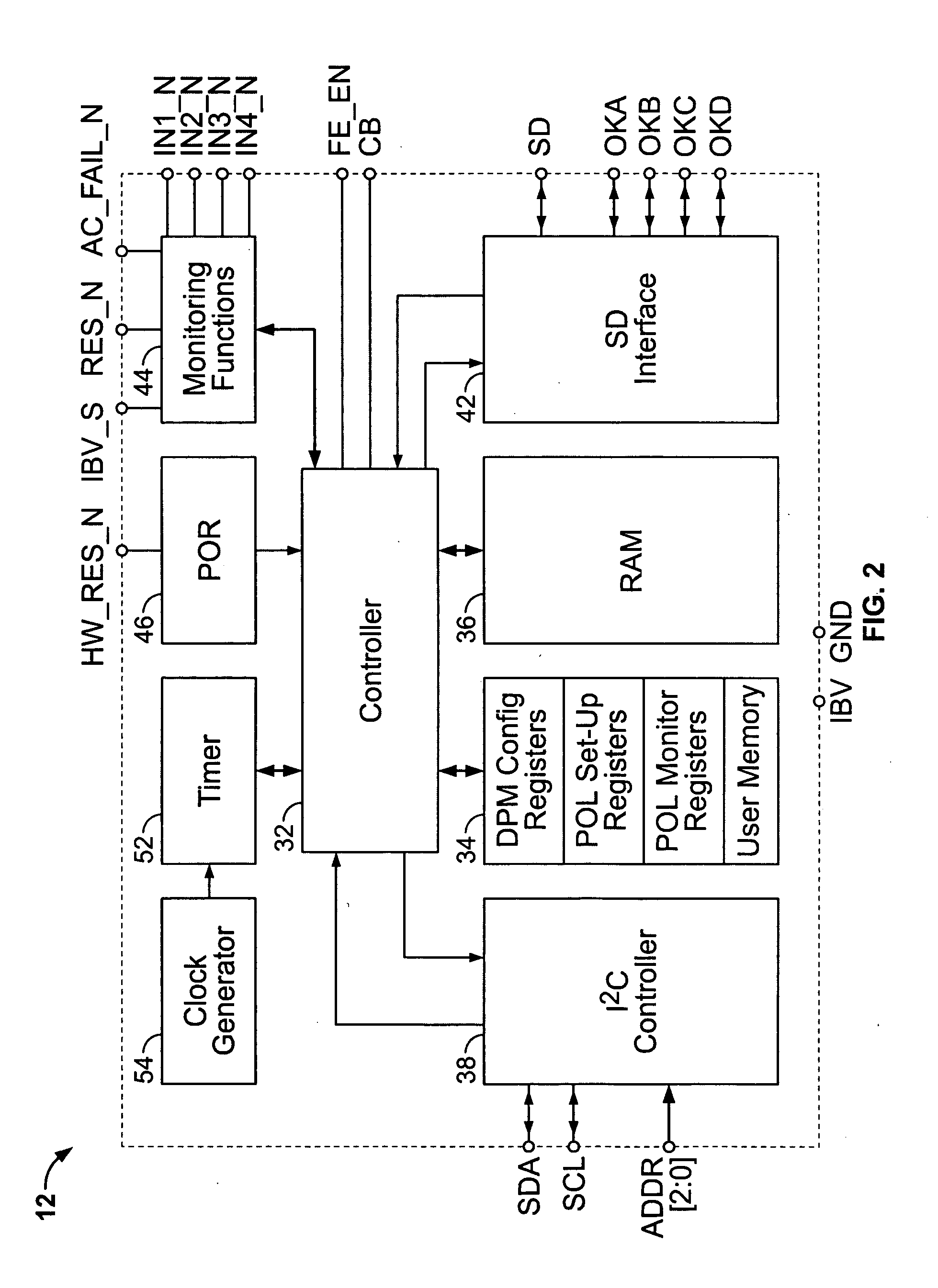 Digital power manager for controlling and monitoring an array of point-of-load regulators