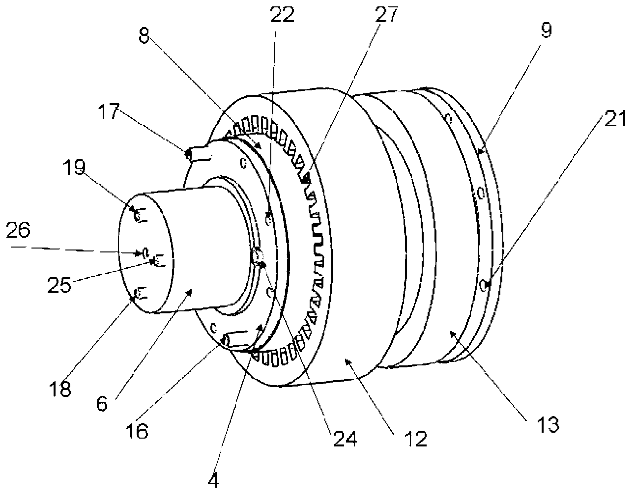 Compact and efficient cold cathode arc source of quasi diffusion arc