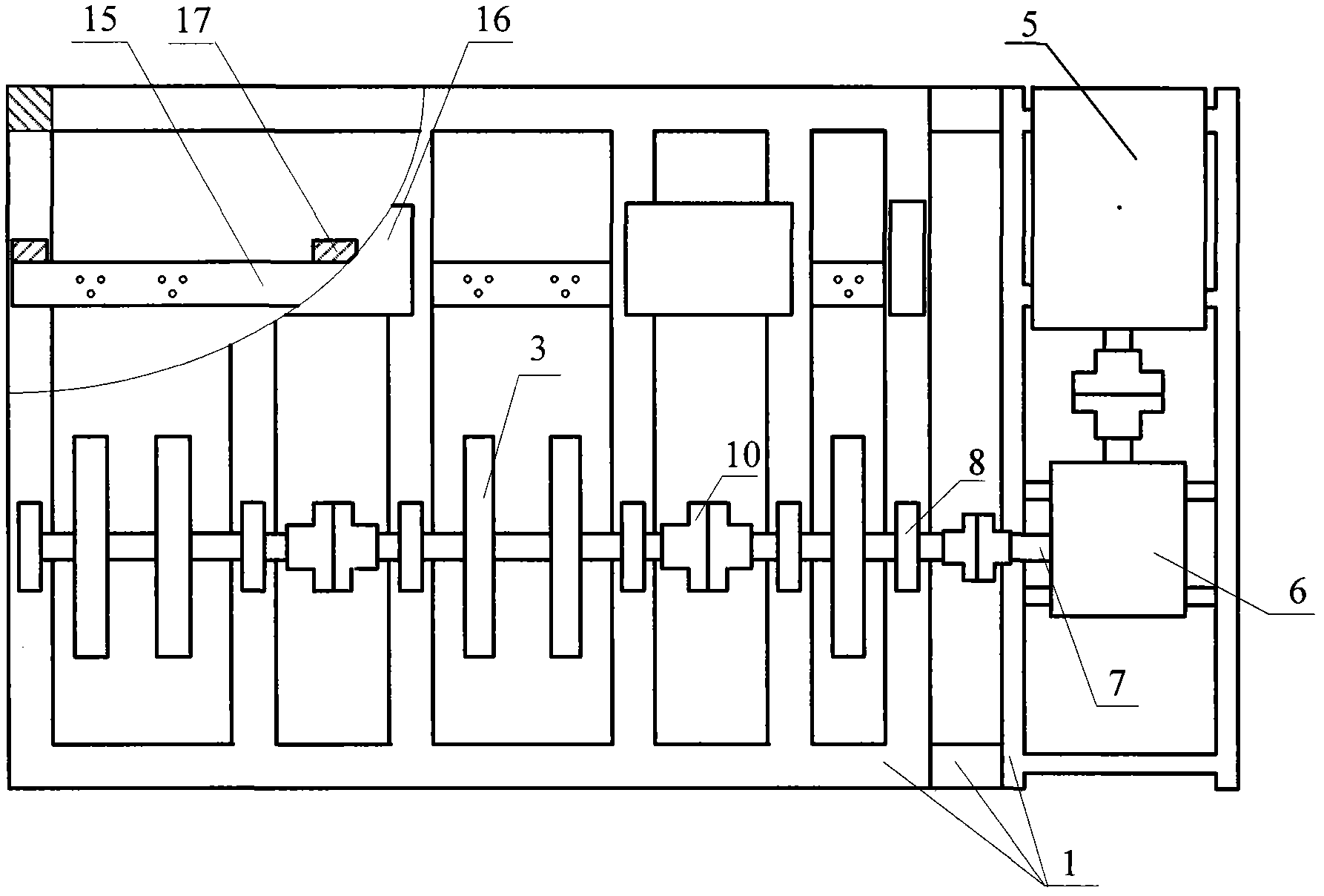 Reciprocating bending corrosion fatigue testing machine