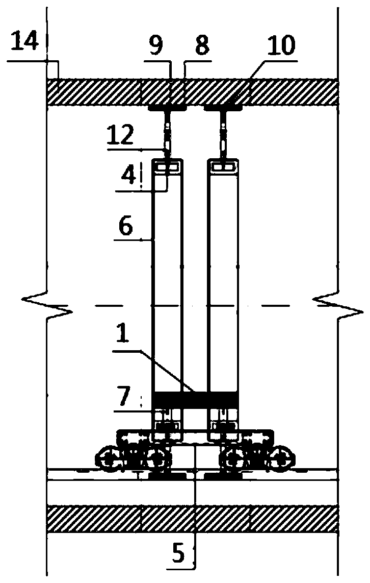 Shield tunnel repairing reinforcing platform and reinforcing method