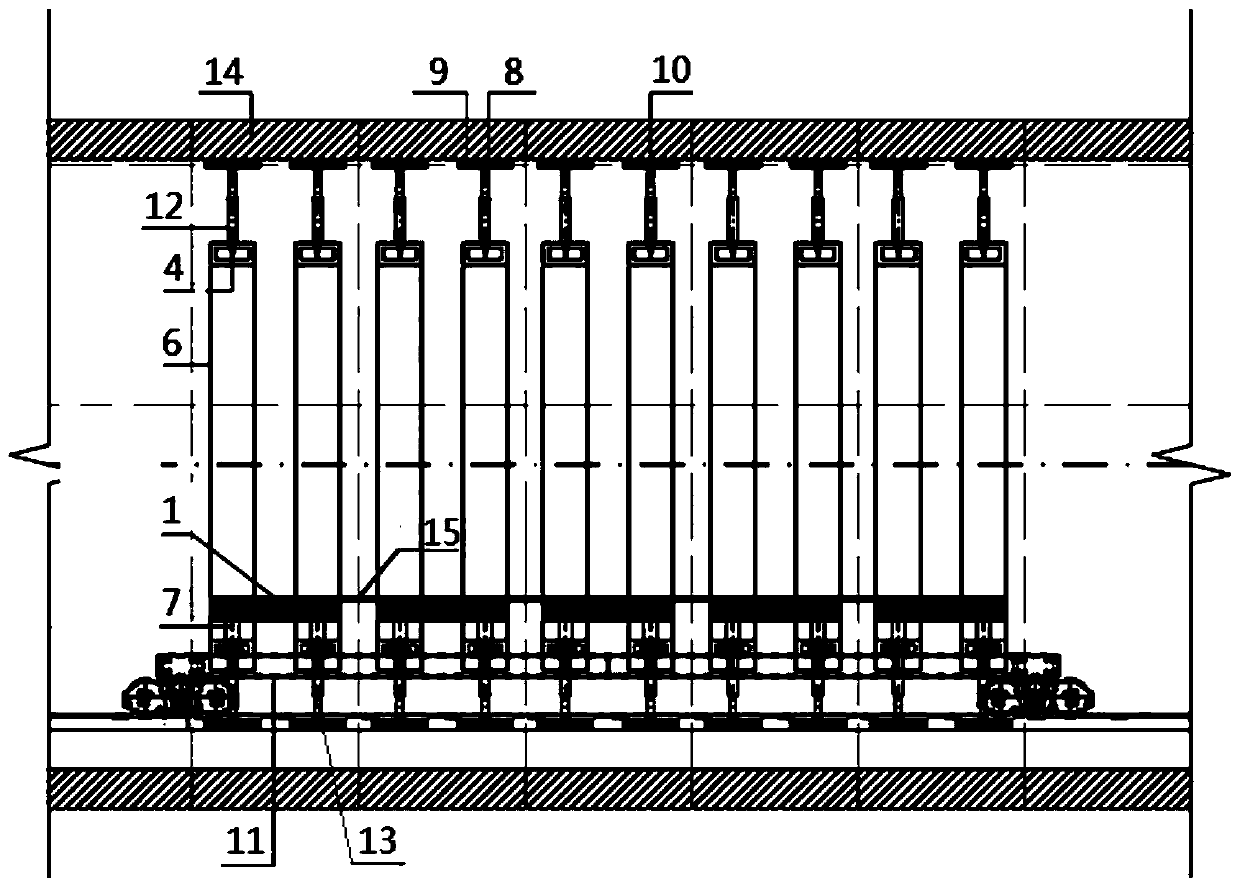 Shield tunnel repairing reinforcing platform and reinforcing method