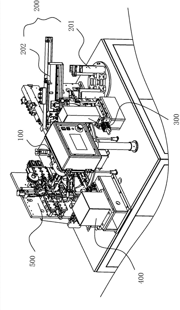 Automatic electrode slice current-collection and conductive tab welding equipment