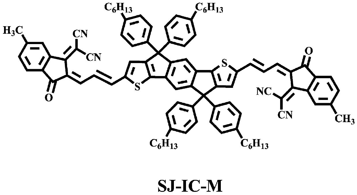 A-D-A type indacenodithiophene nuclear terminal methyl micromolecule and preparation method thereof