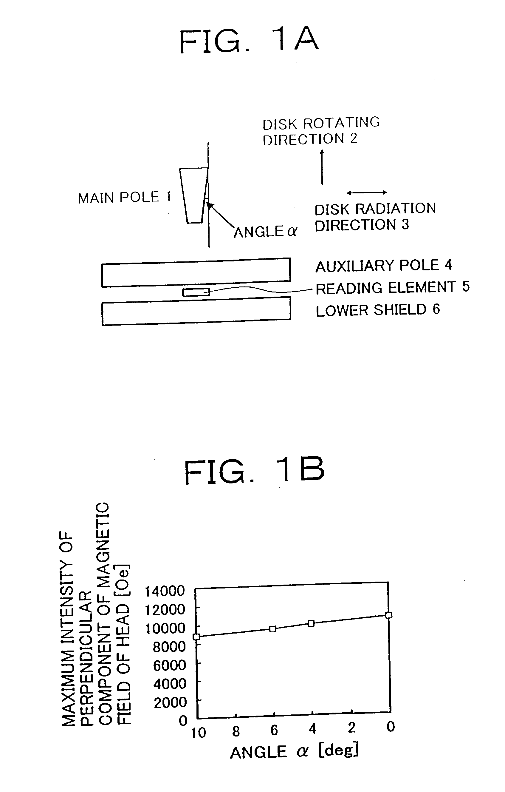 Single pole type recording head with tapered edges