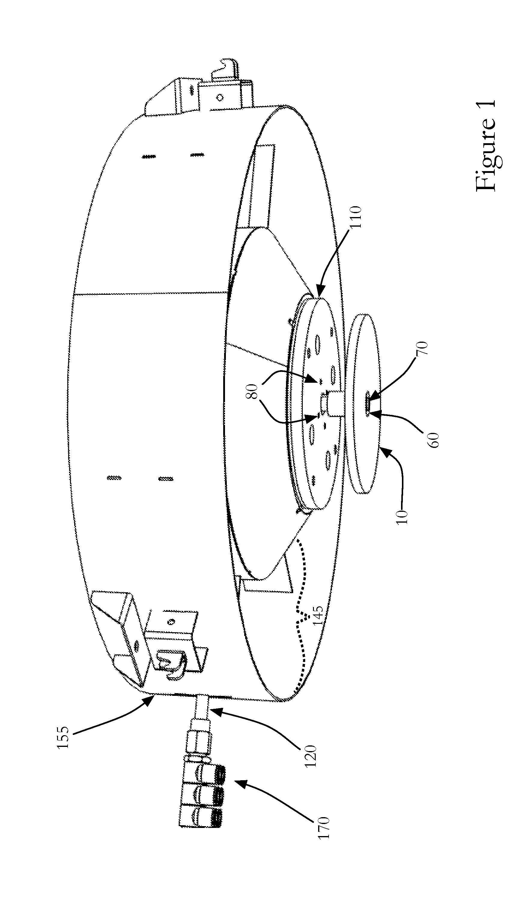 Rotating Disk Atomizer with Treatment Fluid Feed Arrangement