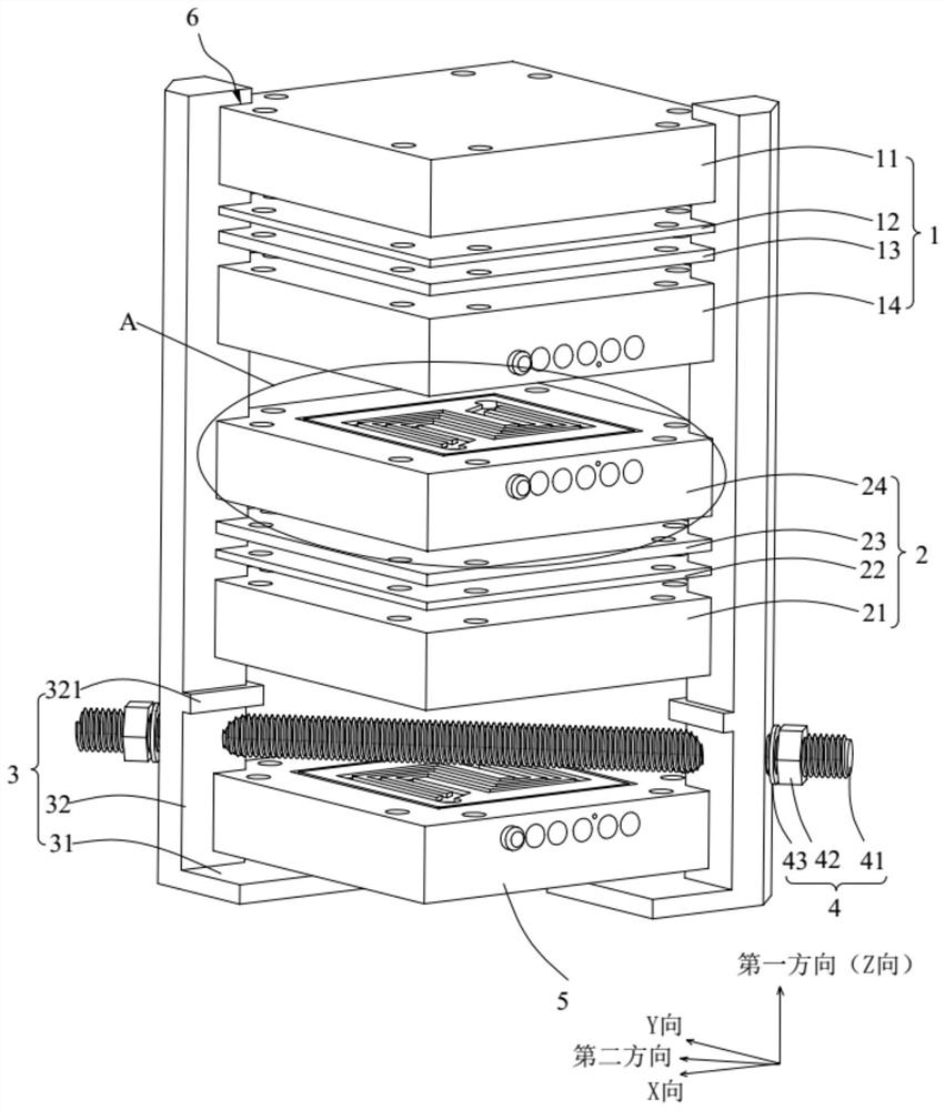 A battery membrane electrode testing device