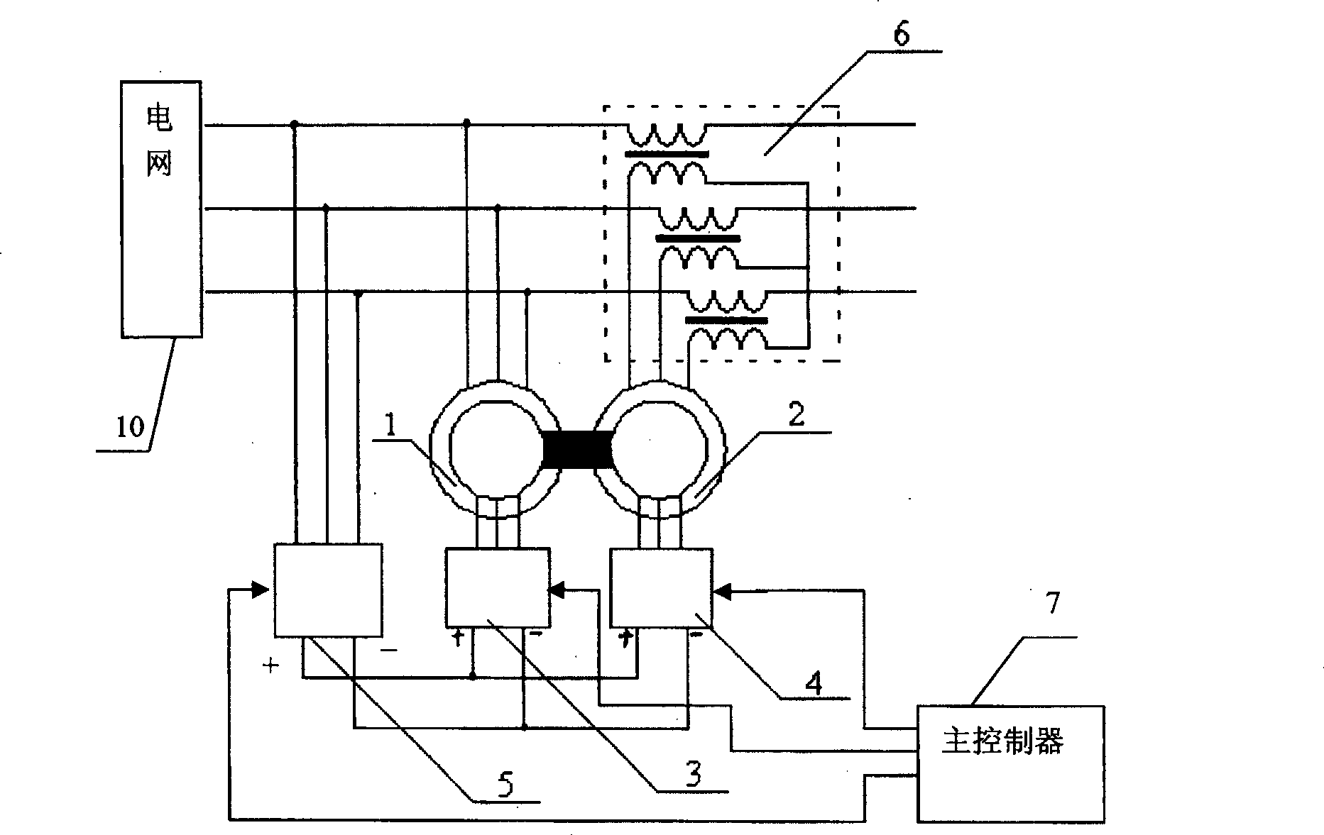 Comprehensive control device of rotary electro magnetic electric energy quality