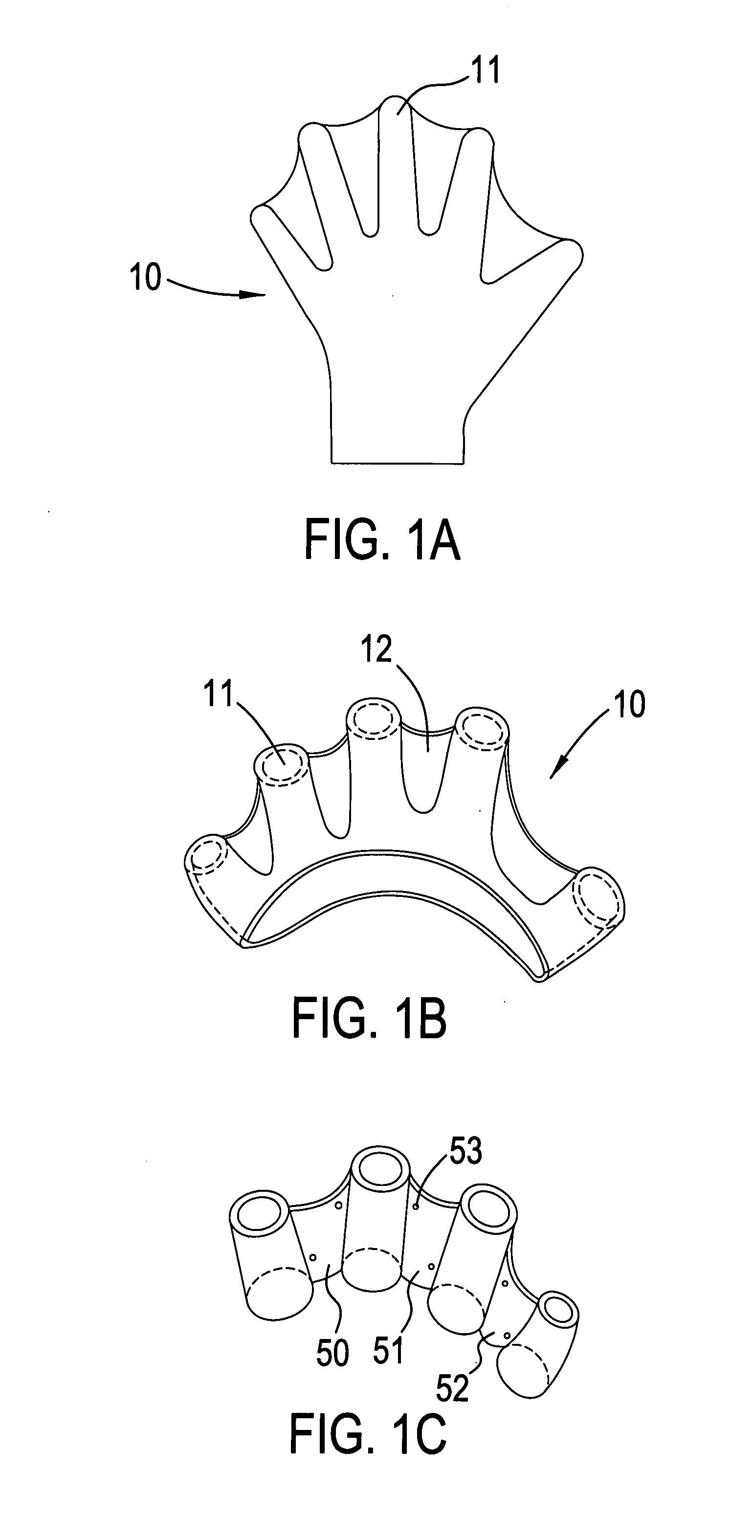 Webbed finger sheaths for swimming aid