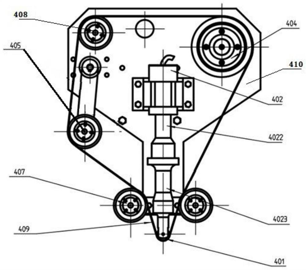 Three-dimensional ultrasonic vibration auxiliary abrasive belt grinding device