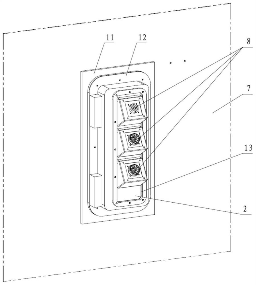 Multifunctional interface window for cabin of special vehicle