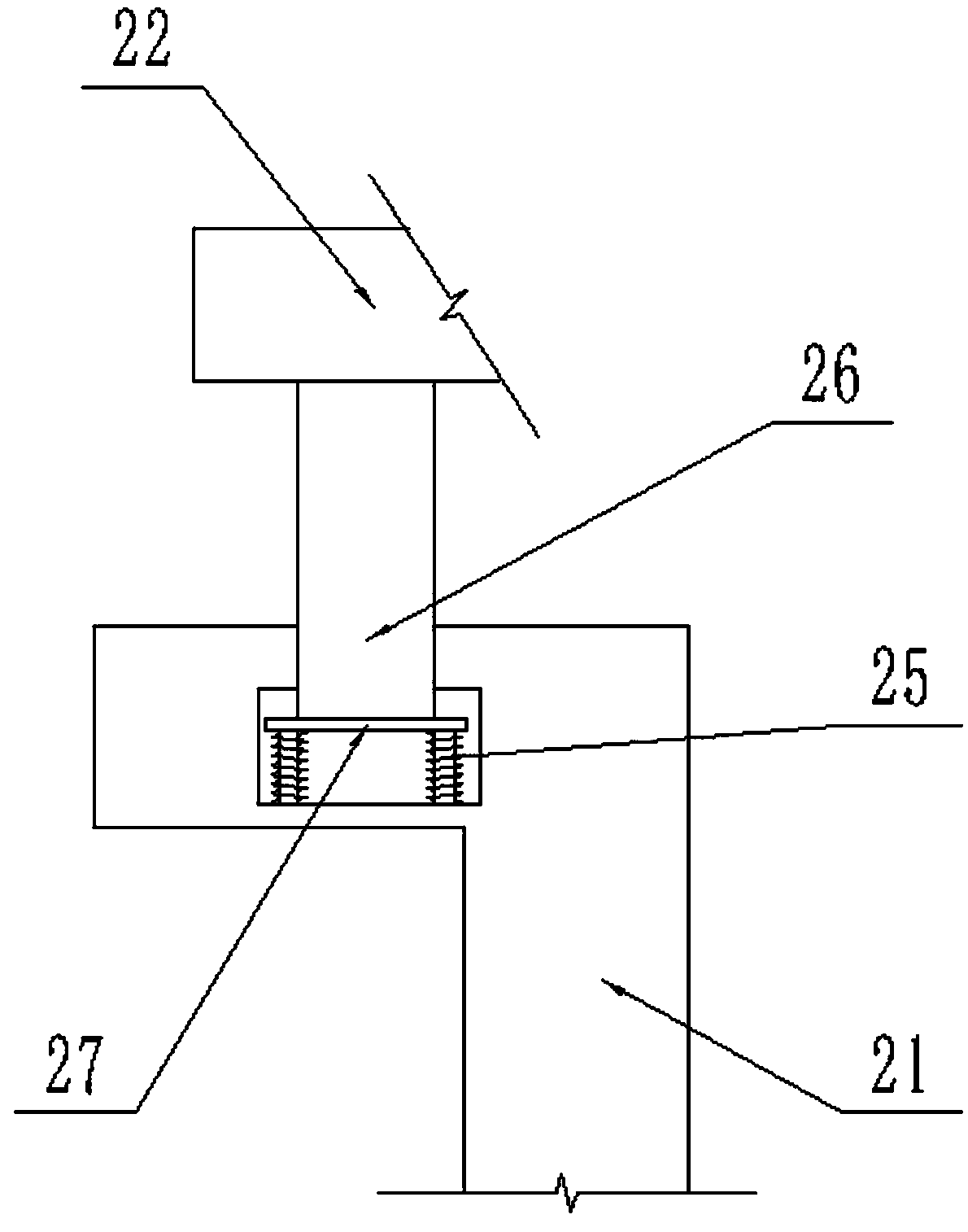 Efficient carbonizing treatment device for agricultural straw waste recycling