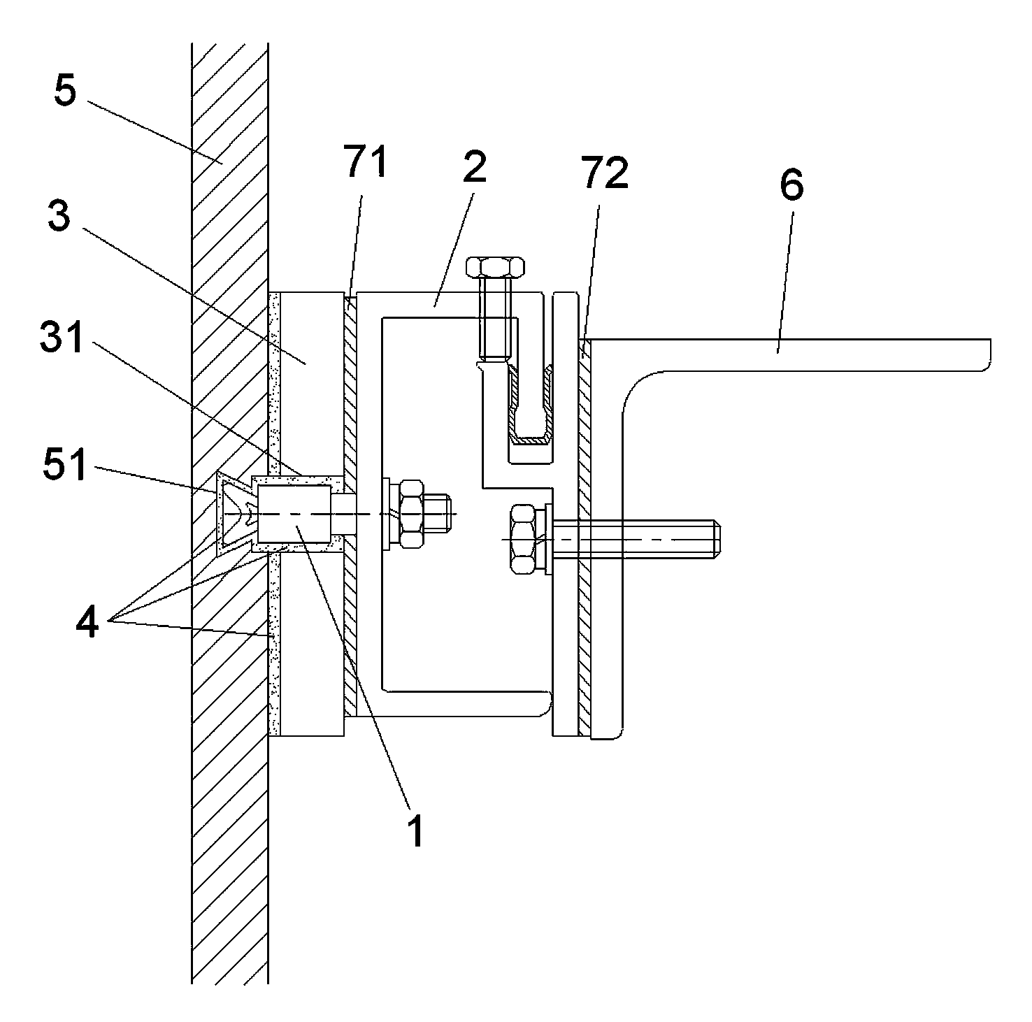 Connecting structure and connecting method for acrylic board curtain walls