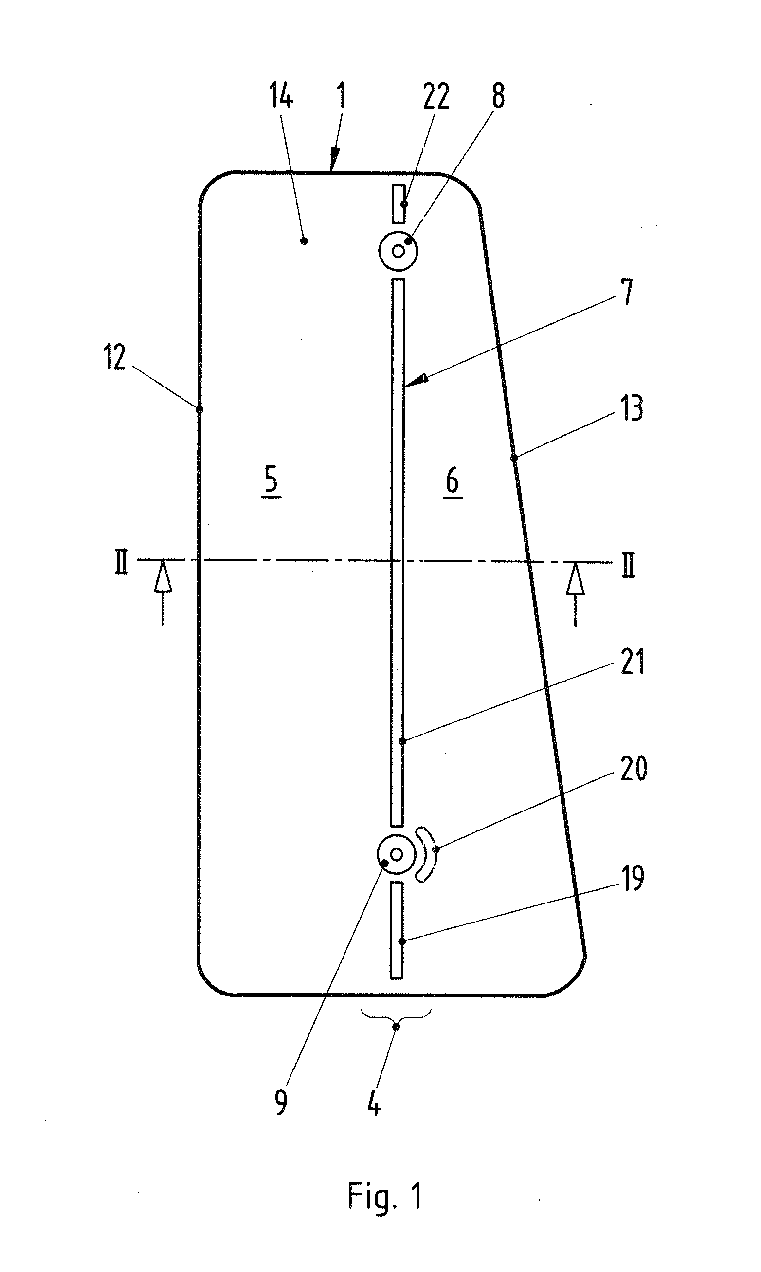 Airbag housing of an airbag system, and airbag system