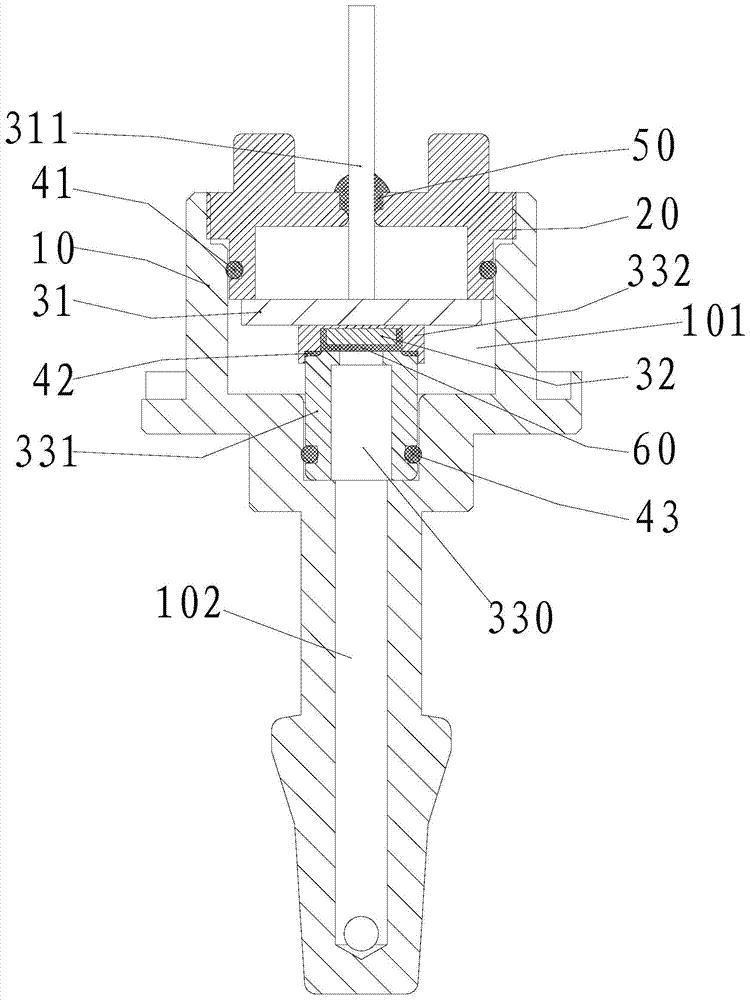 Pressure sensor for pressure cooking utensil, and pressure cooking utensil