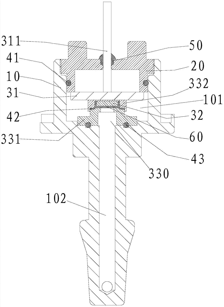 Pressure sensor for pressure cooking utensil, and pressure cooking utensil