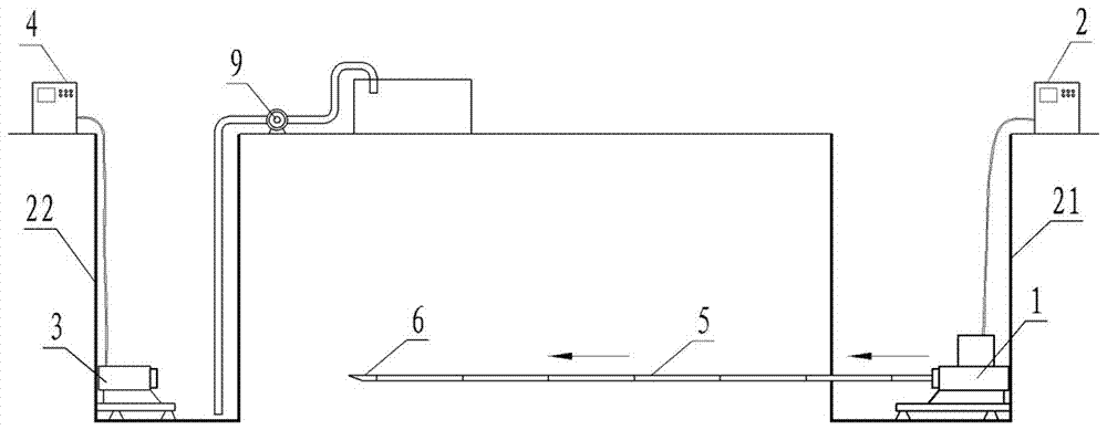 Small pipe diameter drainage pipeline pipe jacking machine tool and pipe jacking construction method