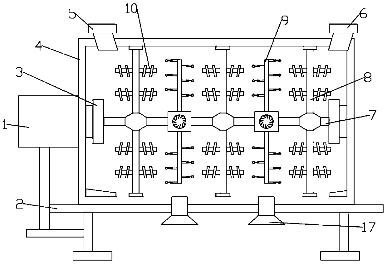 Soil crushing device for agricultural research