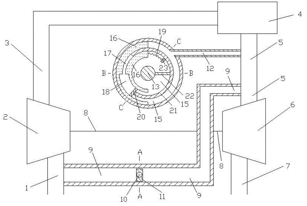 Gas path system with drawing mechanism