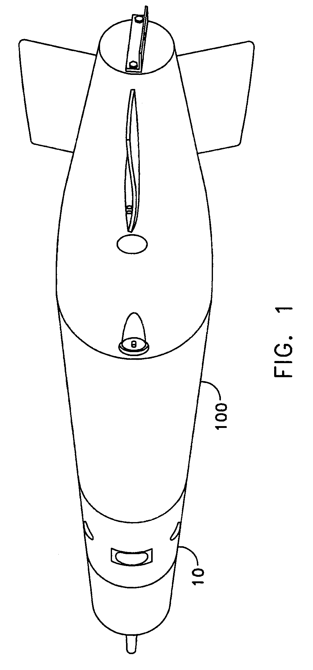 Underwater vehicle deceleration and positive buoyancy assembly