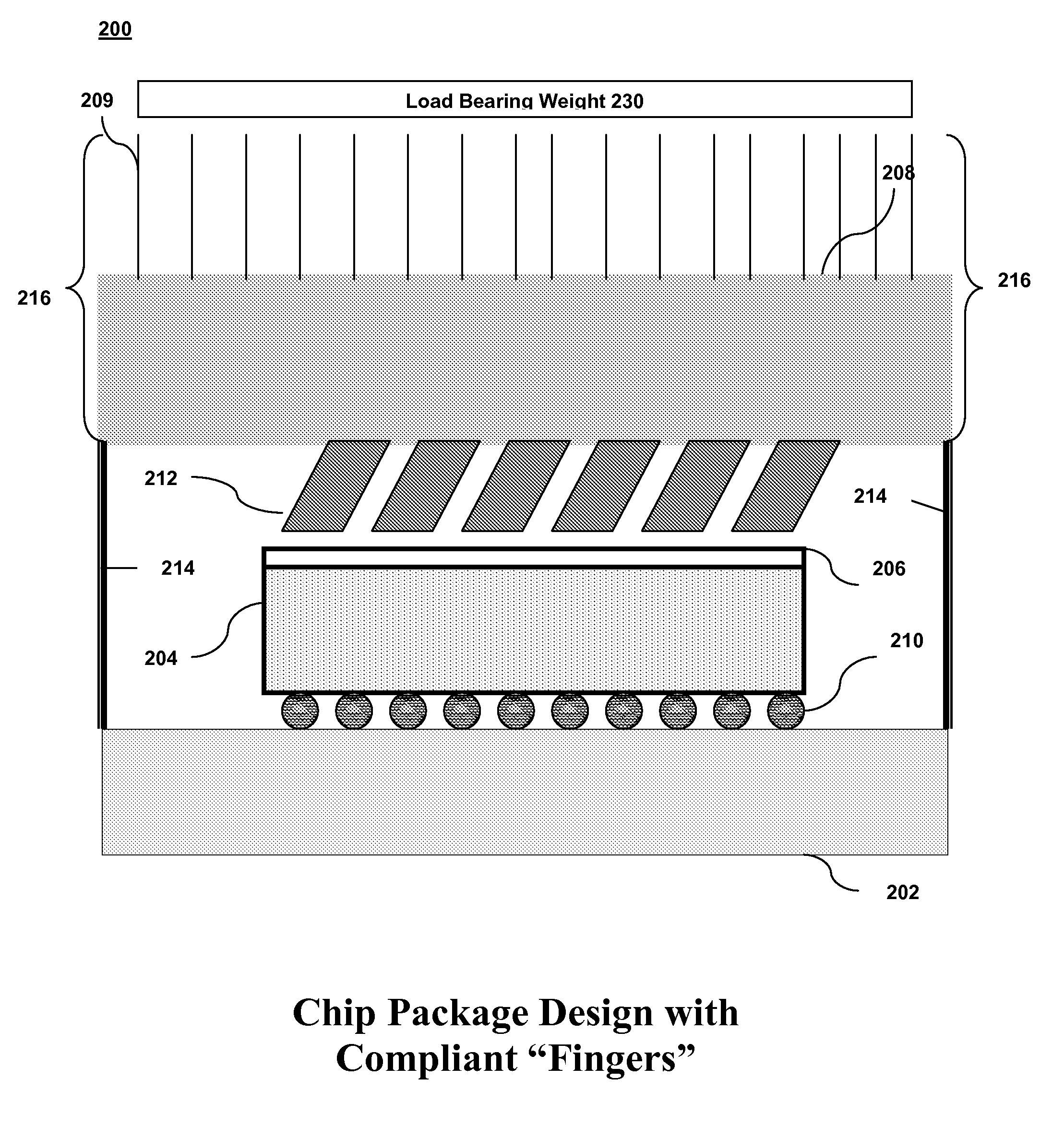 Heat sink with thermally compliant beams