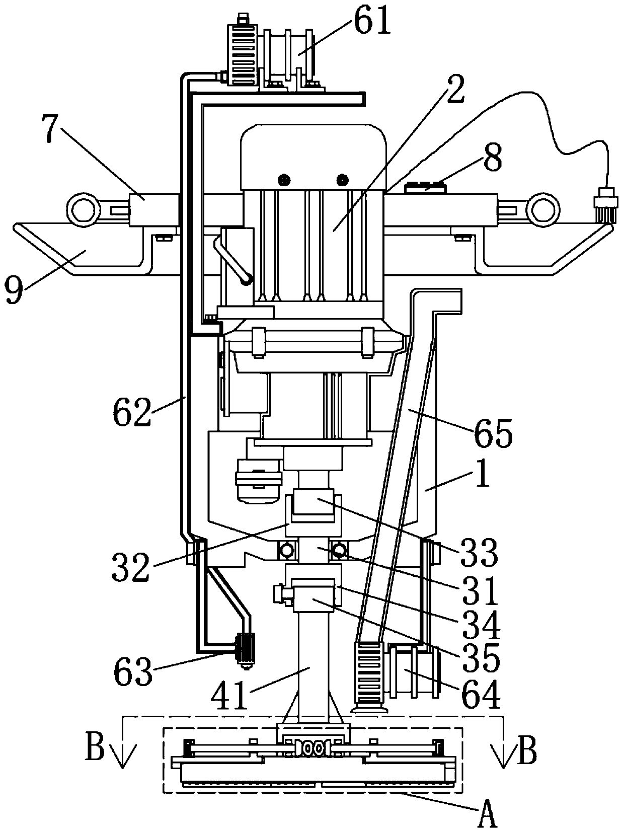 Working method of punching device with protective structure and for bridge construction