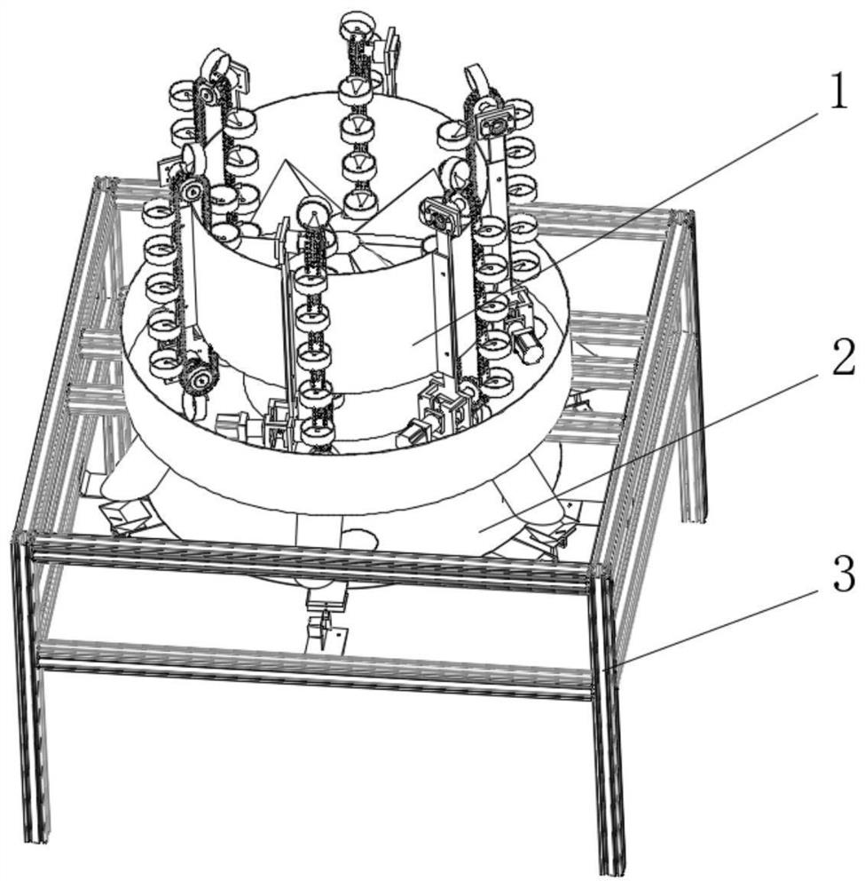 Roller chain conveying material cup interactive large-particle-size agricultural product quantitative weighing machine