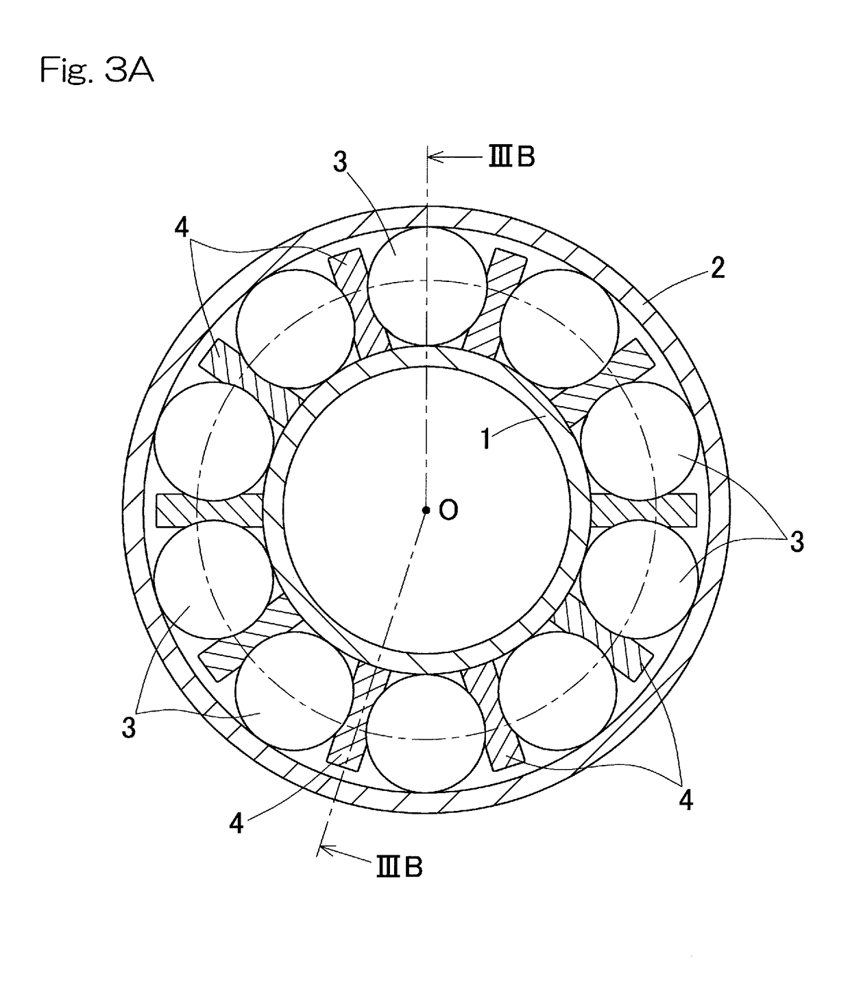 Angular contact ball bearing, and ball screw device using same