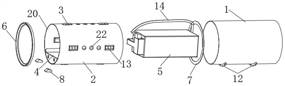 Battery cabin body with inner cabin and outer cabin