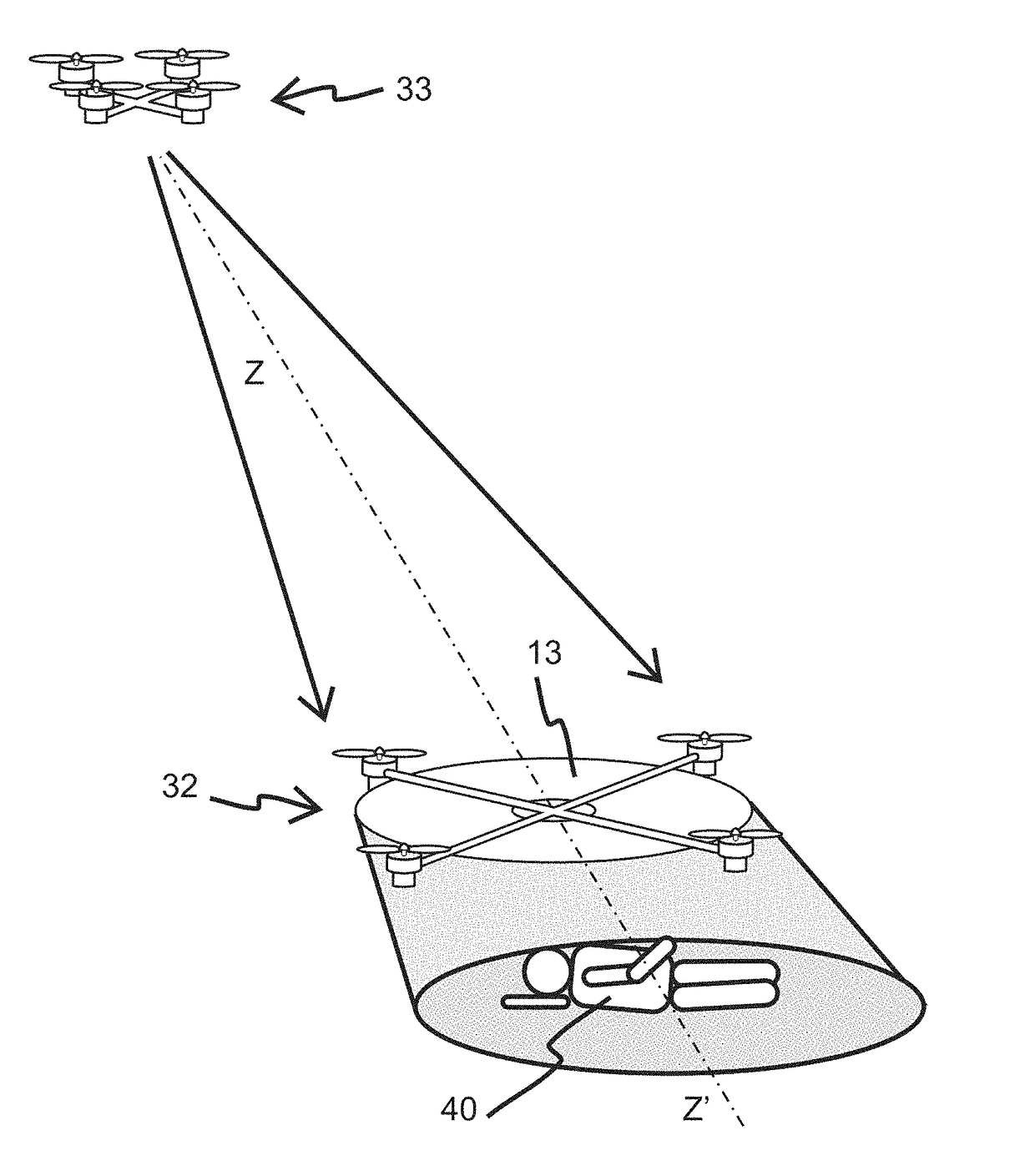 Shadow casting drone