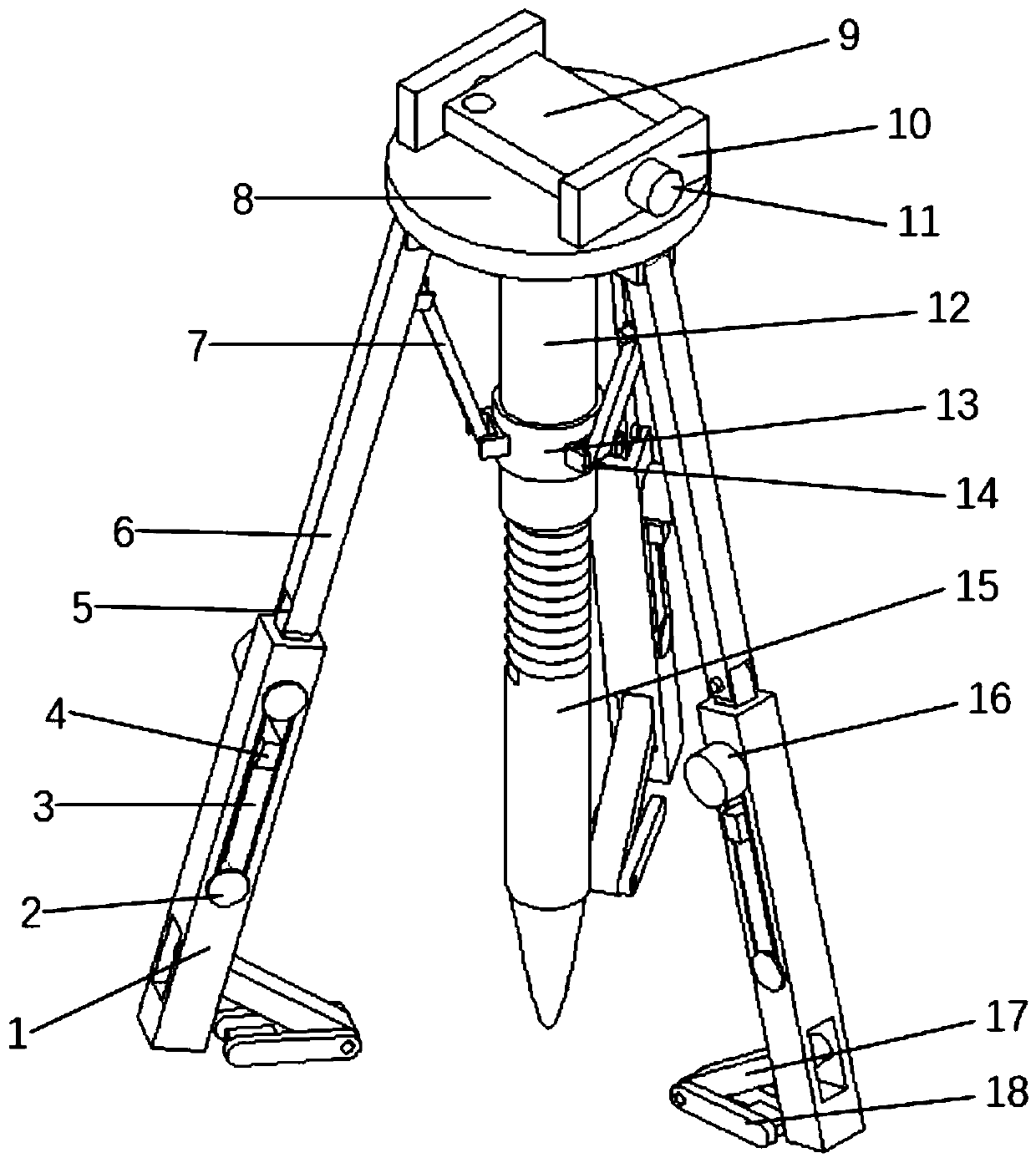 Fixed-point surveying and mapping tool for building planning