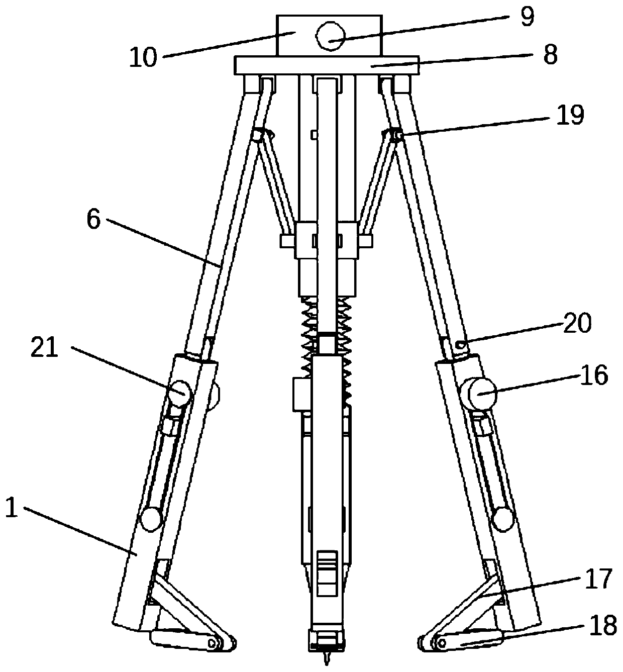 Fixed-point surveying and mapping tool for building planning