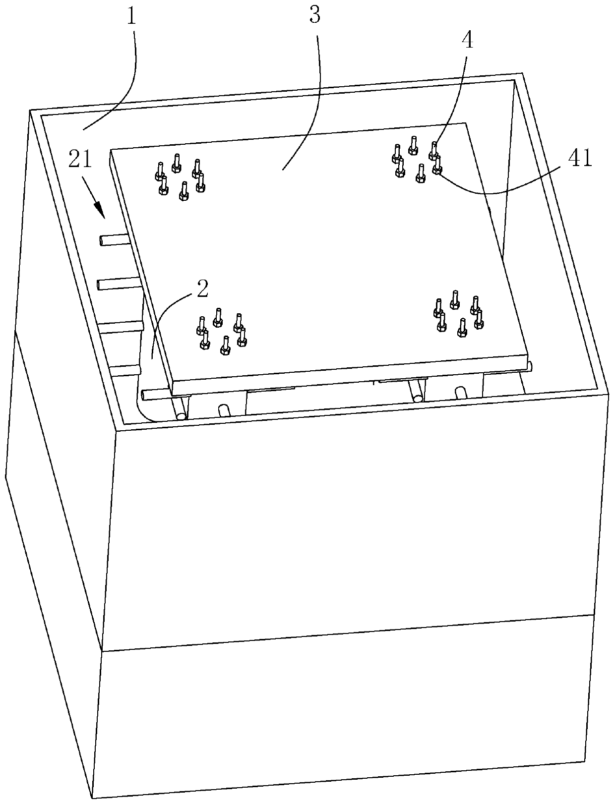 Tower crane foundation structure and its construction method