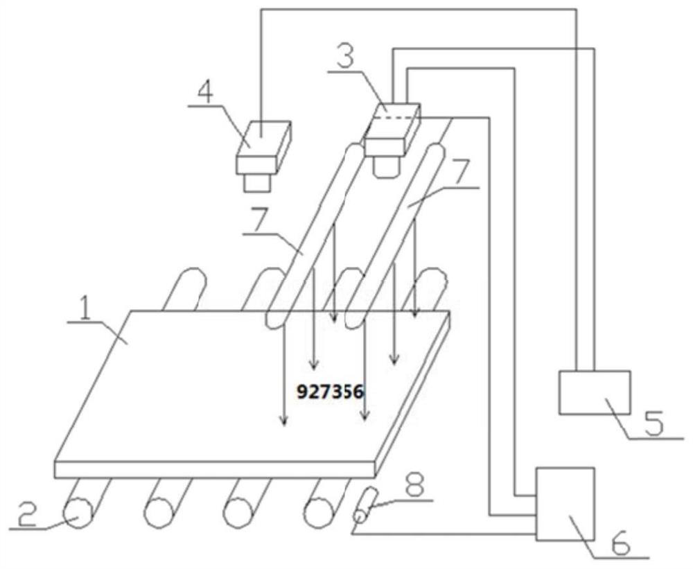 Dot-matrix inkjet coding machine vision automatic detection system for steel plate production line