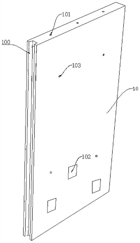 Prefabricated assembly type concrete wallboard and connecting structure and construction method thereof