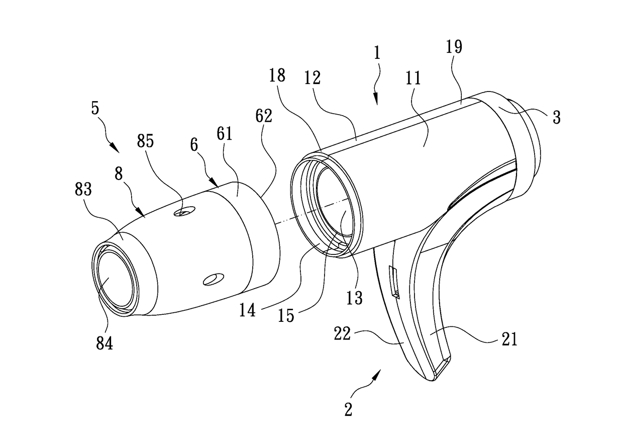 Hair dryer with improved outlet unit