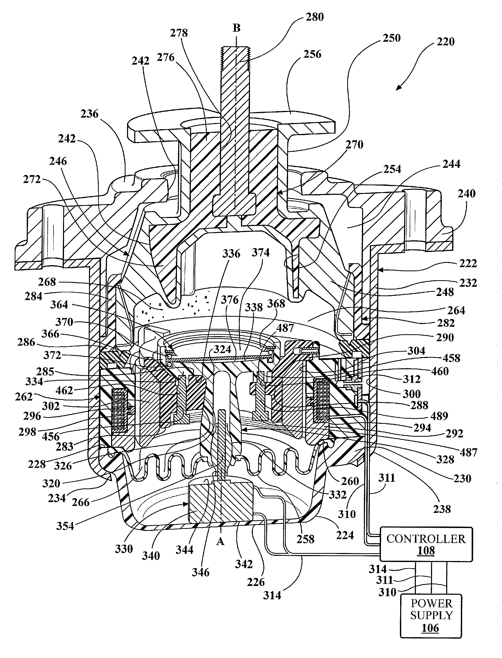 Magnetorheological fluid-based mount apparatus including rate dip track passage