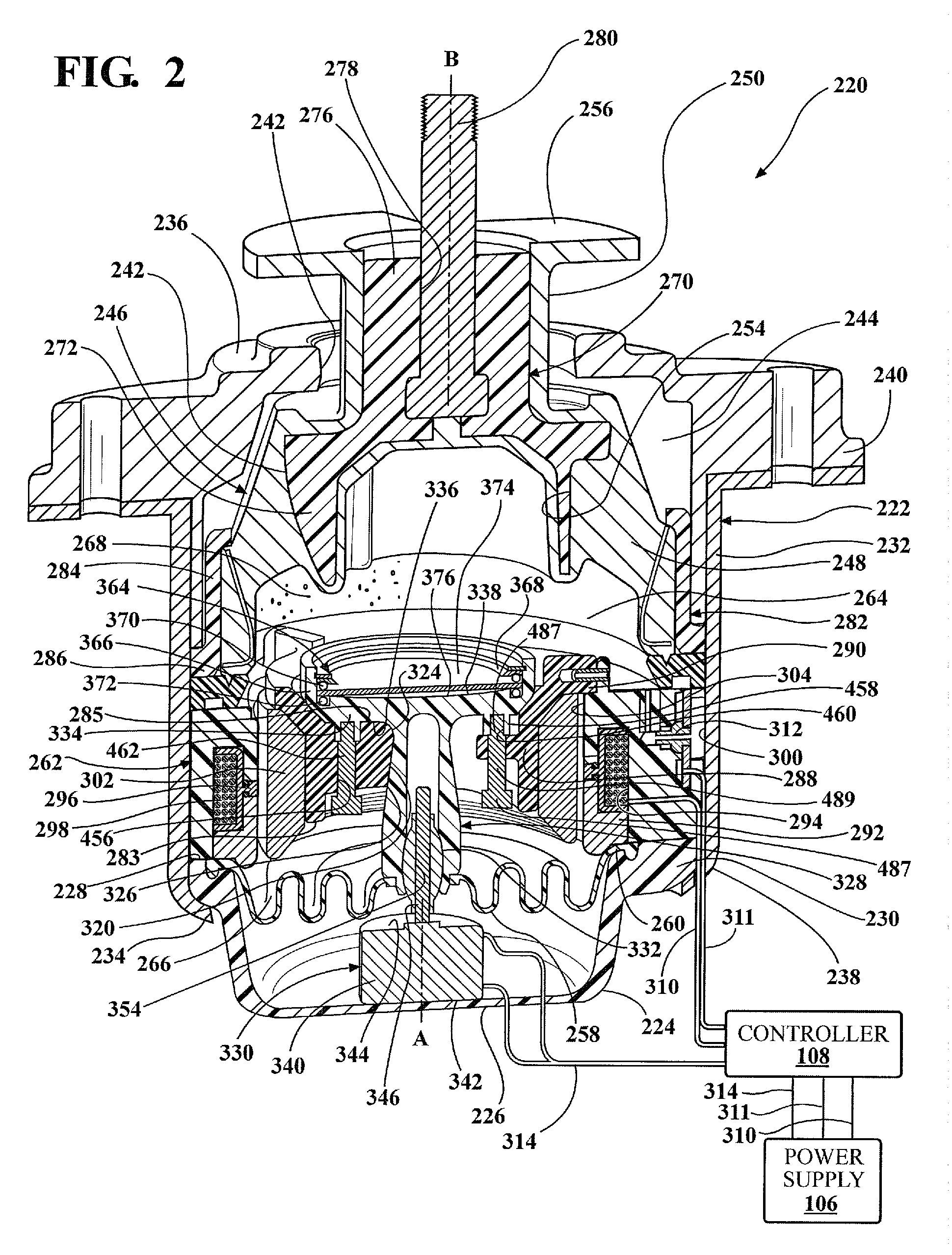 Magnetorheological fluid-based mount apparatus including rate dip track passage