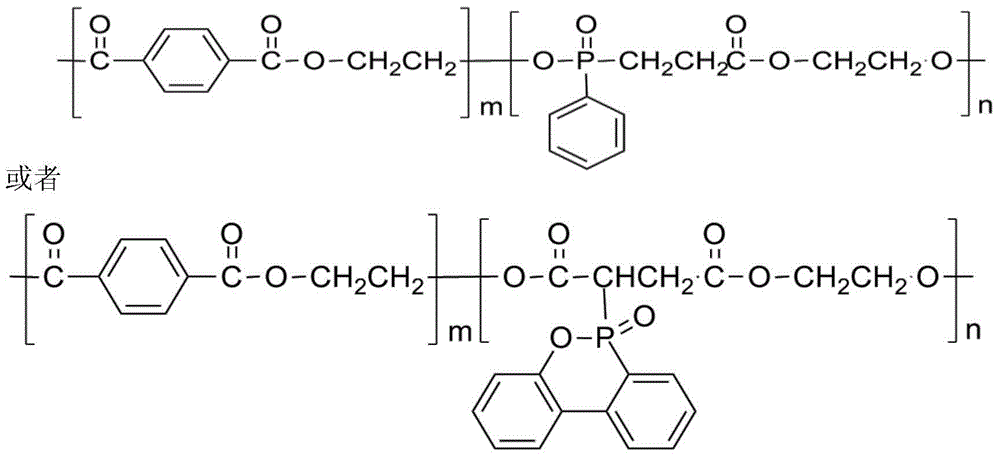 Halogen-free flame-retarding polyester thin film and preparation method of same