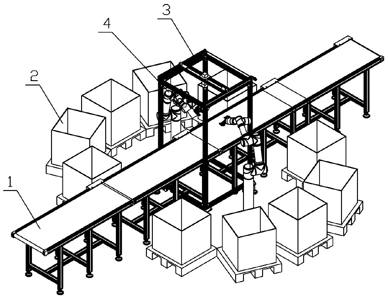 Vision-based collaborative robot logistics sorting system and using method thereof