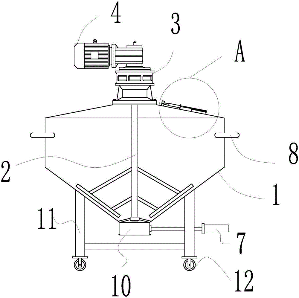 Mobile stirring device for rubber compound production