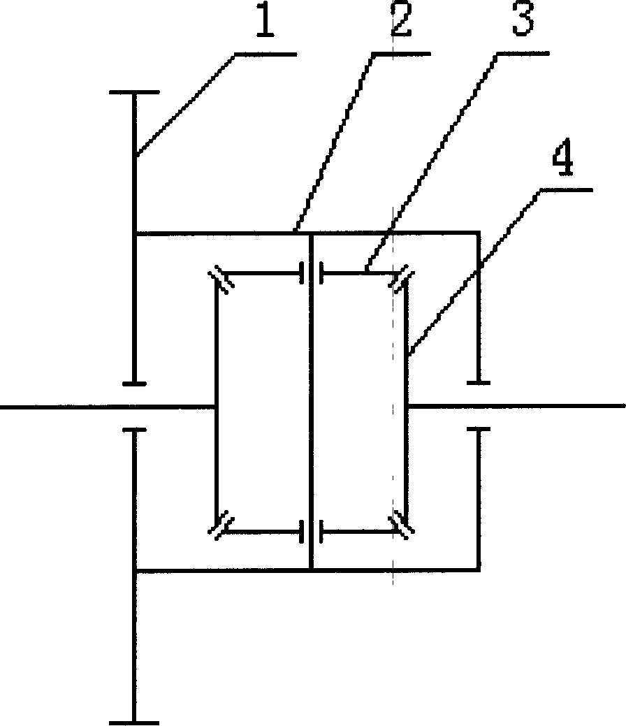 Differential mechanism of transmission system of automobile